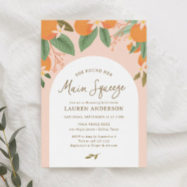 彼女は彼女のメイン絞り柑橘系のブライダルシャワーを見つけた 招待状