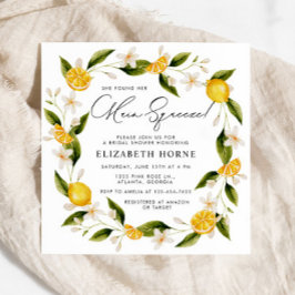 彼女は彼女のメイン絞り柑橘系のブライダルシャワーを見つけた 招待状