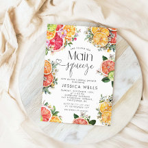 彼女は彼女のメイン絞り柑橘系のブライダルシャワーを見つけた