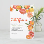 彼女は彼女のメイン絞り柑橘系のブライダルシャワーを見つけた 招待状 (スタンド正面)