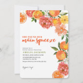 彼女は彼女のメイン絞り柑橘系のブライダルシャワーを見つけた 招待状 (正面)