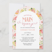 彼女は彼女のメイン絞り柑橘系のブライダルシャワーを見つけた 招待状 (正面)