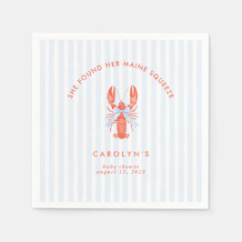 彼女は彼女のメイン絞り沿岸ロブスターを見つけた スタンダードカクテルナプキン