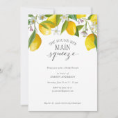 彼女は彼女のメイン絞り、レモンベビーシャワーを見つけた 招待状 (正面)