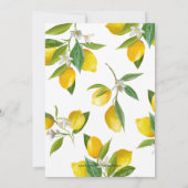 彼女は彼女のメイン絞り、レモンベビーシャワーを見つけた 招待状 (裏面)