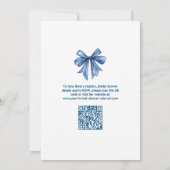 彼女は彼女のメイン絞りQRコードブライダルシャワーを見つけた 招待状 (裏面)