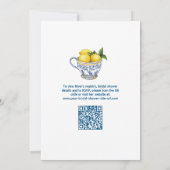 彼女は彼女のメイン絞りQRコードブライダルシャワーを見つけた 招待状 (裏面)