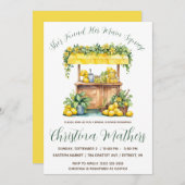 彼女は彼女のメイン・スクイーズを見つけた!レモンブライダルシャワー 招待状 (正面/裏面)