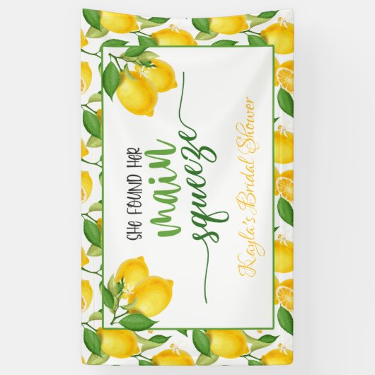 彼女は彼女の主なスクイーズブライダルシャワーバナーを見つけた 横断幕 (縦)