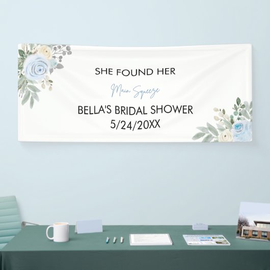 彼女は彼女の主なスクイーズブライダルシャワーバナーを見つけた 横断幕 (トレードショー)