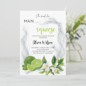 彼女は彼女の主な圧迫を見つけた | シトラスブライダルシャワー 招待状 (スタンド正面)