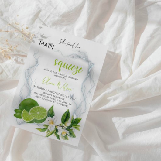 彼女は彼女の主な圧迫を見つけた | シトラスブライダルシャワー 招待状
