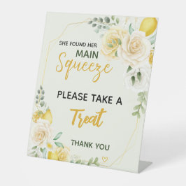 彼女は彼女の主な絞りエレガントブライダルシャワー 台座サイン