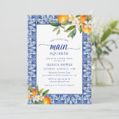 彼女は彼女の主な絞りオレンジのブライダルシャワーを見つけた 招待状 (スタンド正面)