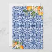 彼女は彼女の主な絞りオレンジのブライダルシャワーを見つけた 招待状 (裏面)