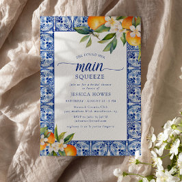 彼女は彼女の主な絞りオレンジのブライダルシャワーを見つけた 招待状