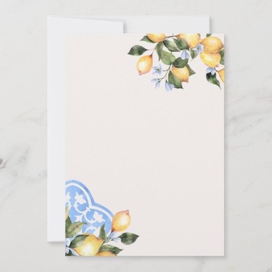 彼女は彼女の主な絞りブライダルシャワーを侵略した 招待状 (裏面)