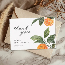 彼女は彼女の主な絞りブライダルシャワーを見つけた サンキューカード