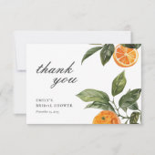 彼女は彼女の主な絞りブライダルシャワーを見つけた サンキューカード (正面)