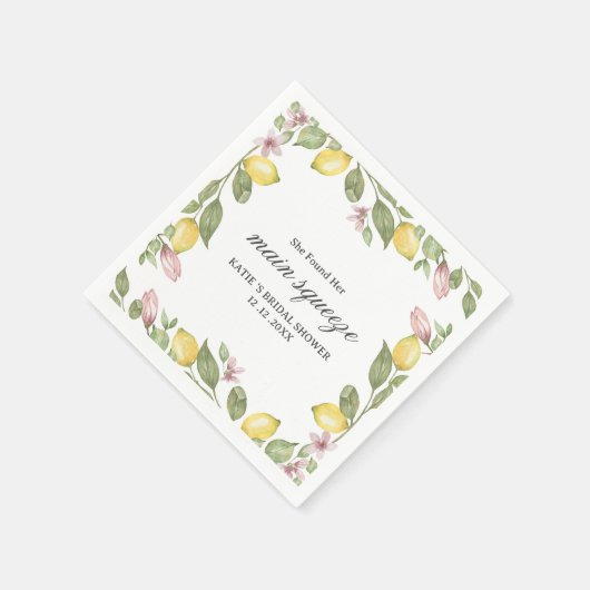 彼女は彼女の主な絞りブライダルシャワーを見つけた スタンダードカクテルナプキン (角)