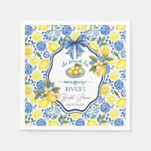 彼女は彼女の主な絞りブライダルシャワーを見つけた スタンダードカクテルナプキン (正面)