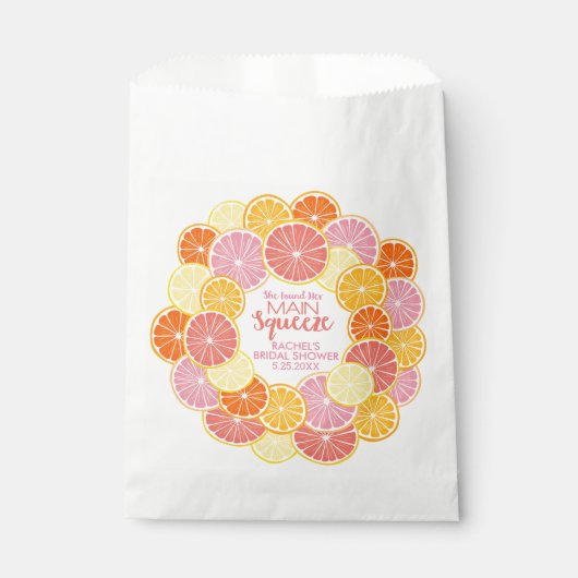 彼女は彼女の主な絞りブライダルシャワーを見つけた フェイバーバッグ (正面)