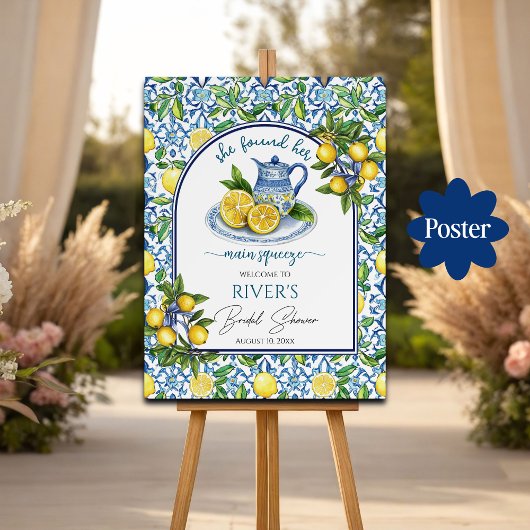 彼女は彼女の主な絞りブライダルシャワーを見つけた ポスター