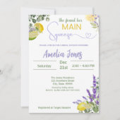 彼女は彼女の主な絞りブライダルシャワーを見つけた 招待状 (正面)