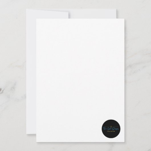 彼女は彼女の主な絞りブライダルシャワーを見つけた 招待状 (裏面)