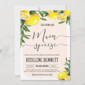 彼女は彼女の主な絞りブライダルシャワーを見つけた 招待状 (正面)