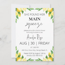 彼女は彼女の主な絞りブライダルシャワーを見つけた 招待状
