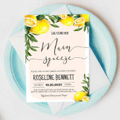 彼女は彼女の主な絞りブライダルシャワーを見つけた 招待状