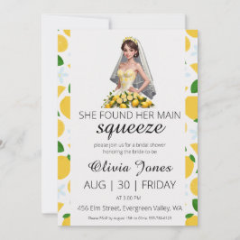 彼女は彼女の主な絞りブライダルシャワーを見つけた 招待状