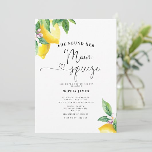 彼女は彼女の主な絞りブライダルシャワーを見つけた 招待状 (スタンド正面)