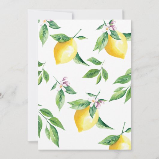 彼女は彼女の主な絞りブライダルシャワーを見つけた 招待状 (裏面)