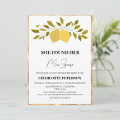 彼女は彼女の主な絞りブライダルシャワーを見つけた 招待状 (スタンド正面)