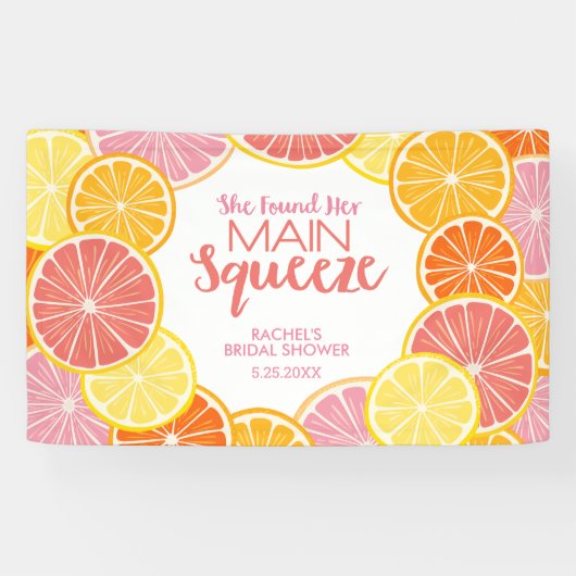 彼女は彼女の主な絞りブライダルシャワーを見つけた 横断幕 (横)