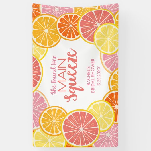 彼女は彼女の主な絞りブライダルシャワーを見つけた 横断幕 (縦)