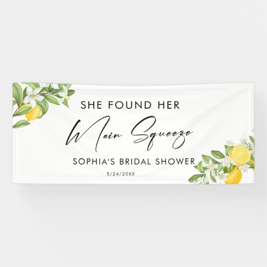 彼女は彼女の主な絞りブライダルシャワーを見つけた 横断幕 (横)