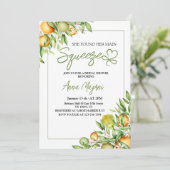 彼女は彼女の主な絞りブライダルシャワー緑を見つけた 招待状 (スタンド正面)