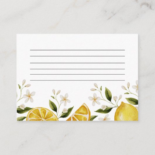 彼女は彼女の主な絞りレシピを見つけた エンクロージャーカード (裏面)