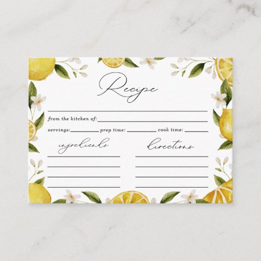 彼女は彼女の主な絞りレシピを見つけた エンクロージャーカード (正面)