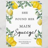 彼女は彼女の主な絞りレモンのブライダルシャワーを見つけた (正面/裏面)