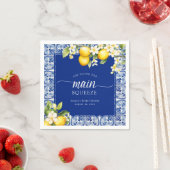 彼女は彼女の主な絞りレモンのブライダルシャワーを見つけた スタンダードカクテルナプキン (インサイチュ)