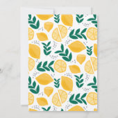 彼女は彼女の主な絞りレモンのブライダルシャワーを見つけた 招待状 (裏面)