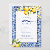 彼女は彼女の主な絞りレモンのブライダルシャワーを見つけた 招待状 (正面)