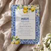 彼女は彼女の主な絞りレモンのブライダルシャワーを見つけた 招待状