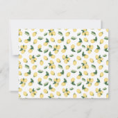 彼女は彼女の主な絞りレモンの挿入カードを見つけた 招待状 (裏面)