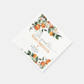 彼女は彼女の主な絞り柑橘系のブライダルシャワーを見つけた スタンダードカクテルナプキン (角)