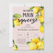 彼女は彼女の主な絞り柑橘類レモンの夏を見つけた 招待状 (正面)